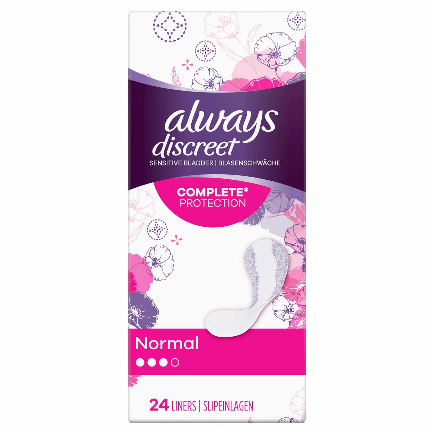 ALWAYS DISCREET LINERS NORMAL BY 24